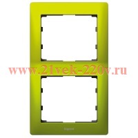 Рамка Legrand Galea Life 2 поста вертикальная Magic Green