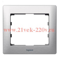 Рамка Legrand Galea Life 1 пост Brushed Aluminium