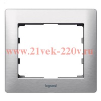 Рамка Legrand Galea Life 1 пост Brushed Aluminium