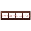 Рамка 4п гор Mahogany GL LEGRAND