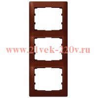 Рамка 3п вер Mahogany GL LEGRAND