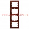 Рамка 4п вер Mahogany GL LEGRAND