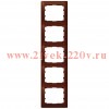 Рамка 5п вер Mahogany GL LEGRAND