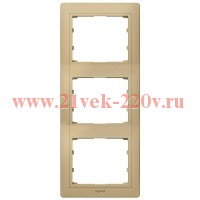 Рамка Legrand Galea Life 3 поста вертикальная Havana