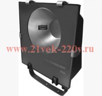 Прожектор FL 2004D 2 400W Fc2 206мм HQI NAV серый круглосимметр ПРА под зеркалом клипсы литые