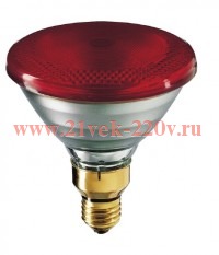 Лампа инфракрасная PHILIPS IR100R PAR38 E27 230V d121x136 красная