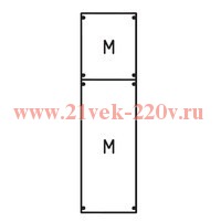 Панель с монтажной платой 1ряд/6 реек
