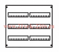 Панель под установку модульных устройств 2ряда/3 рейки высота 450 мм
