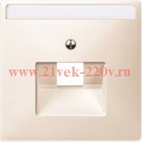 Накладка 1-ая тел/комп Rj11/Rj45 розетки наклонная Merten System Design бежевый