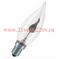 Лампа накаливания DECOR FLICKER CA32 3W CL E14 (230V) FOTON_LIGHTING (S100) мерцающий огонь