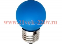 Лампа накаливания DECOR P45 CL 10W E27 BLUE (230V) FOTON_LIGHTING (S103)