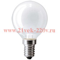 Лампа накаливания DECOR P45 CL (МАТОВАЯ) 10W E27 WHITE (230V) FOTON_LIGHTING (S105)