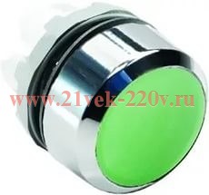Кнопка ABB MP1-20G зеленая (только корпус) без подсветки без фиксации