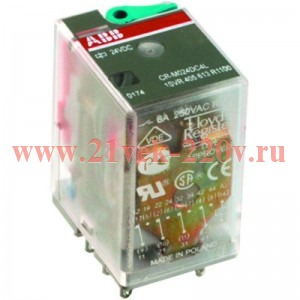 Реле CR-M024DC4L 24B DC 4ПК (6A), СИД индикация ABB