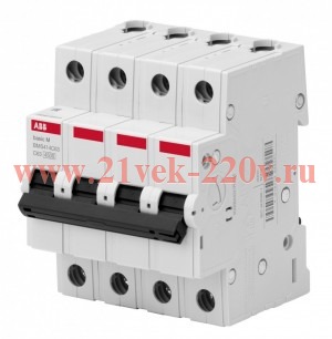 ABB Basic M Автоматический выключатель 4P, 50A,C, 4,5кА, BMS414C50