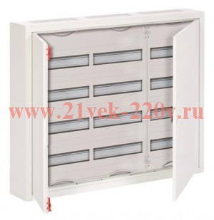 Шкаф 144М(3х4х12) навесной IP44, 650x800x160 ABB ComfortLine Compact CA c клеммами N/PE (CA34VZRU)