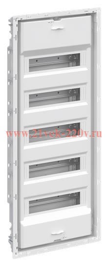 Шкаф внутреннего монтажа ABB на 60М (5x12) без двери с винтовыми клеммниками N/PE UK660EB (электрический щит)