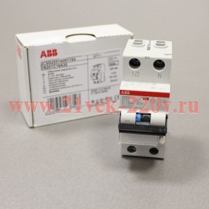 Дифавтомат ABB DS201 C25 A30 2-полюсный характеристика C 25A 30mA тип А