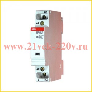 Модульный контактор ESB-20-02 (20А AC1) 24В АС ABB