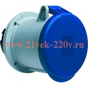 Розетка встраиваемая прямая ABB 263 RU6 IP44 63A 2P+E