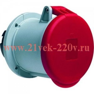 Розетка встраиваемая прямая ABB 363 RU6 IP44 63A 3P+E