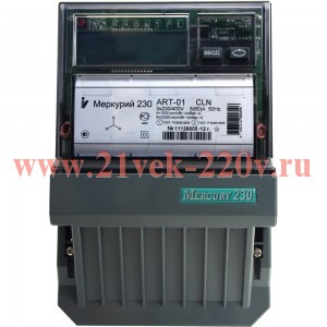 Электросчетчик Меркурий 230 АRТ-01 CN 5(60)А/380В 2-х тарифный Москва, кл точности 1,0/2,0