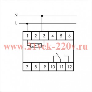 Реле времени PCA-512 0.1с - 24дн., 8А, 1NO/NC, задержка выключения