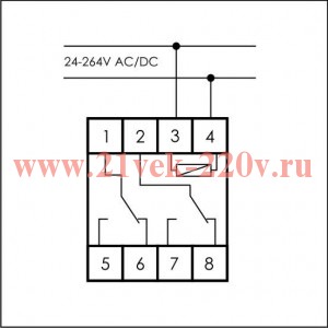 Реле времени астрономическое PCZ-527 24-264В AC/DC, 16А, функция ночного перерыва, 2NO/NC