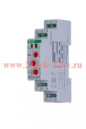 Реле времени PCU-510 0.1с - 24дн., 8А, 2NO/NC, 4 функции