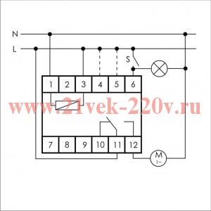 Реле времени PO-415 1-15мин., 16А, 1NO/NC, задержка выключения