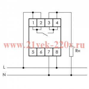 Реле контроля напряжения CP-721 50-450В, 30А, 1NO, встроенный таймер