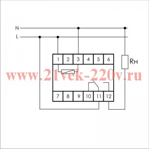 Реле контроля напряжения CP-710 150-300В, 16А, 1NO/NC, встроенный таймер