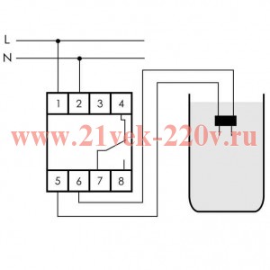 Реле уровня PZ-828 (одноуровневый монтаж на DIN-рейке 35мм 230В AC 16А 1перкл. IP20) F&F EA08.001.00