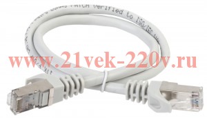 ITK Коммутационный шнур (патч-корд), кат.5Е FTP, LSZH, 2м, серый