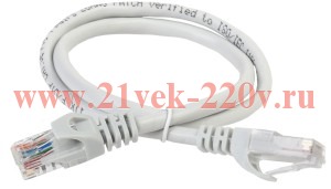 ITK Коммутационный шнур RG45 патч-корд, кат.6 UTP, LSZH, 3м, серый