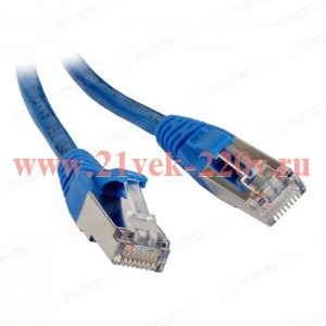 ITK Коммутационный шнур RG45 патч-корд, кат.6 UTP, 0,5м, синий