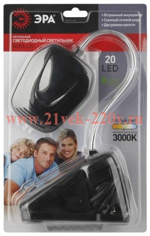 Светильник NLED-420-1.5W-BK настол. черн. ЭРА Б0003729