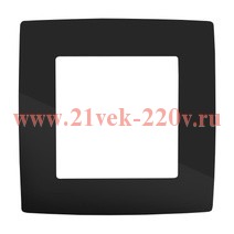 Рамка на 1 пост Эра 12, чёрный 12-5001-06