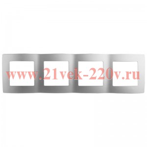 Рамка на 4 поста Эра 12, алюминий 12-5004-03