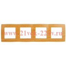 Рамка на 4 поста Эра 12, ольха 12-5004-07