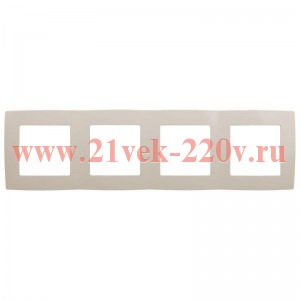 Рамка на 4 поста Эра 12, слоновая кость 12-5004-02 (бежевый)