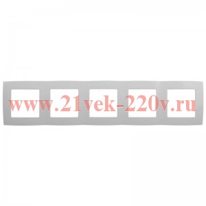 Рамка на 5 постов Эра 12, белый 12-5005-01
