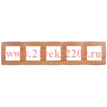 Рамка на 5 постов Эра 12, дуб 12-5005-09