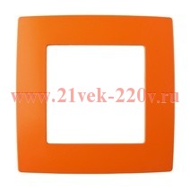 Рамка на 1 пост Эра 12, оранжевый 12-5001-22