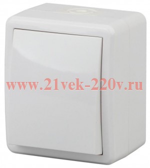 Выключатель IP54 10АХ-250В открытой установки Эра Эксперт, белый 11-1401-01