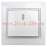 Переключатель 10А 250В IP20 Intro Plano, белый 1-103-01
