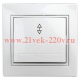 Переключатель 10А 250В IP20 Intro Plano, белый 1-103-01