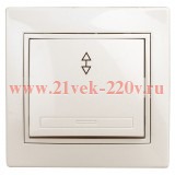 Переключатель 10А 250В IP20 Intro Plano, слоновая кость 1-103-02 (бежевый)