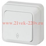 Переключатель 10А-250В IP20 ОУ Intro Quadro, белый 2-103-01 (5055945565713)