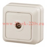 Розетка TV одиночная IP20 ОУ Intro Quadro, сл.кость 2-301-02 (5055945591101)